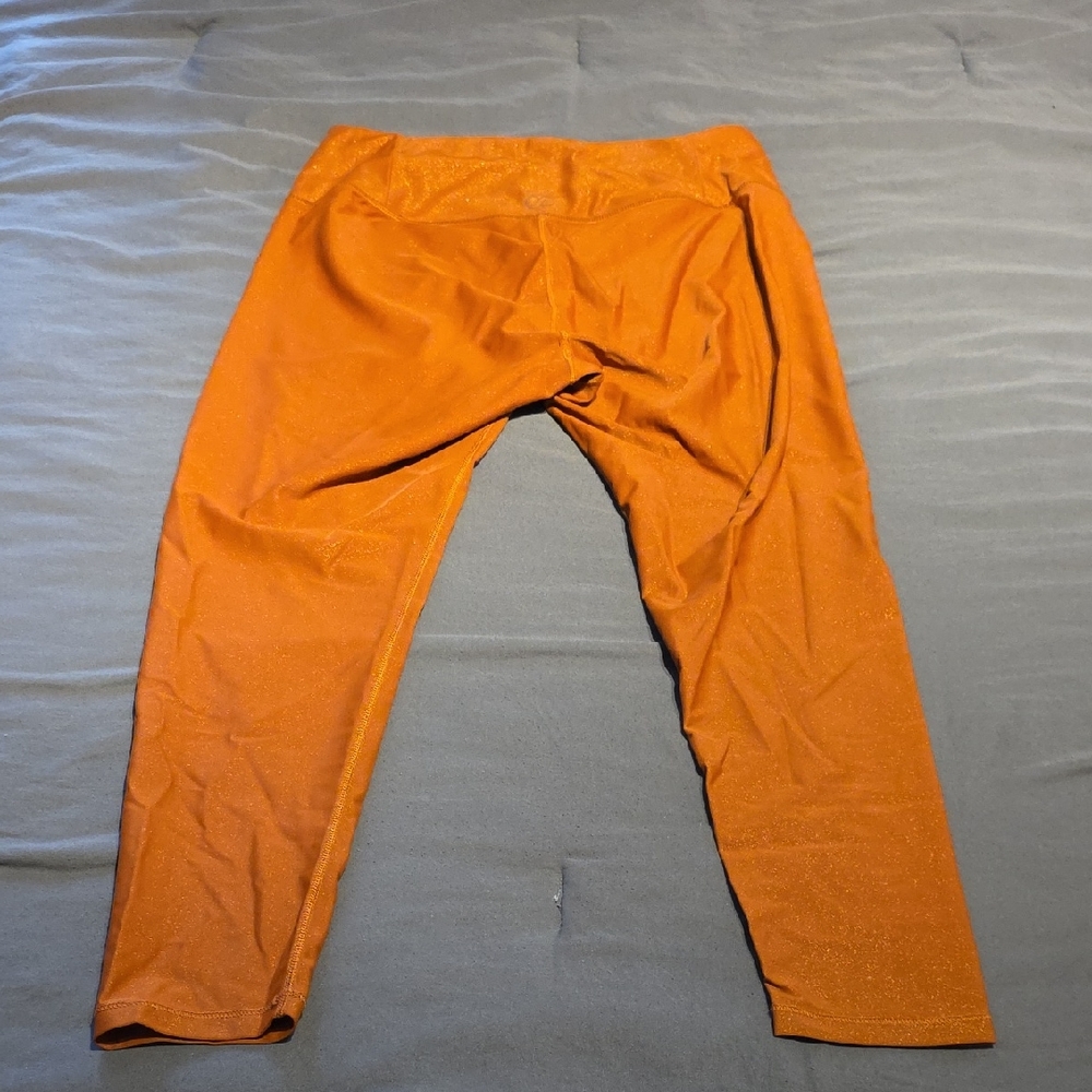 CALIA by Carrie Underwood Orange Sparkle Leggings